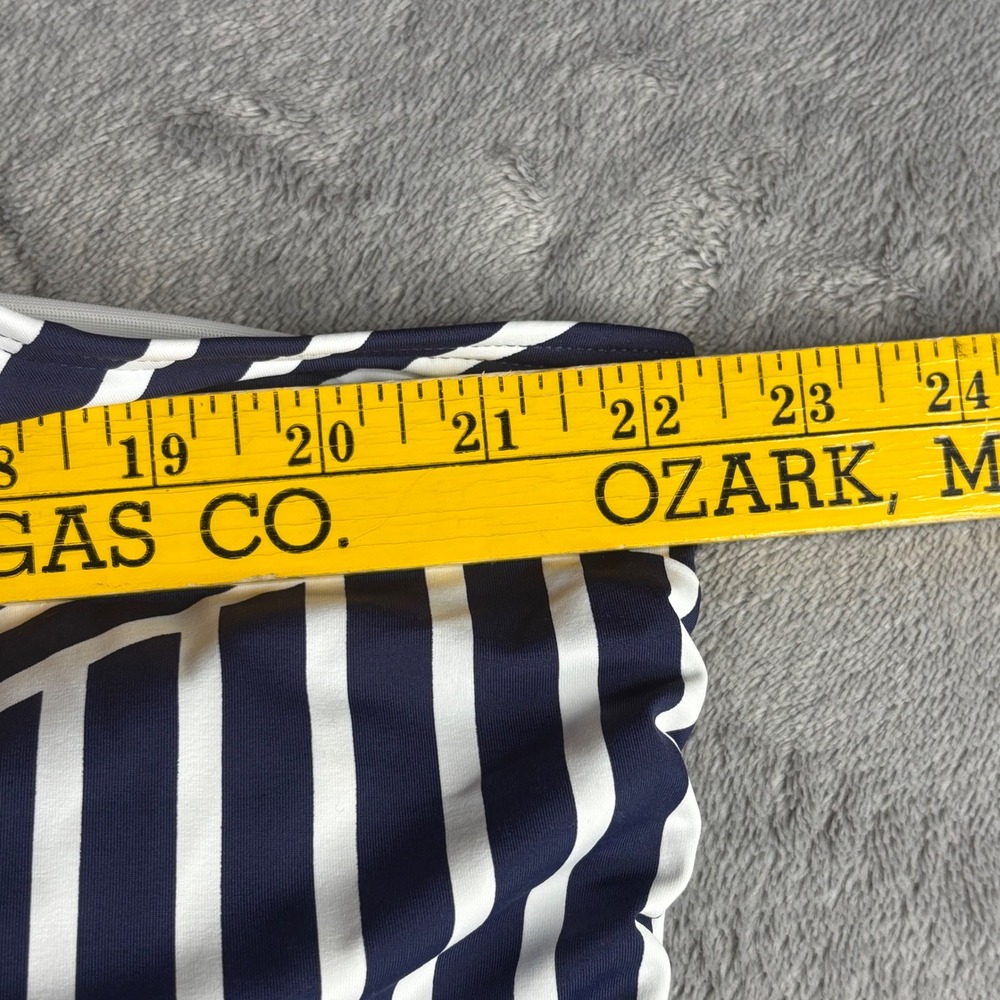 Lands' End Tankini Top Women 22W Navy Blue Striped Nautical Built-in Bra 513788 - Picture 4 of 11
